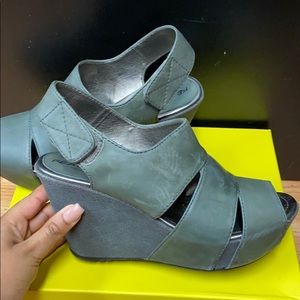 Grey Wedge Heel